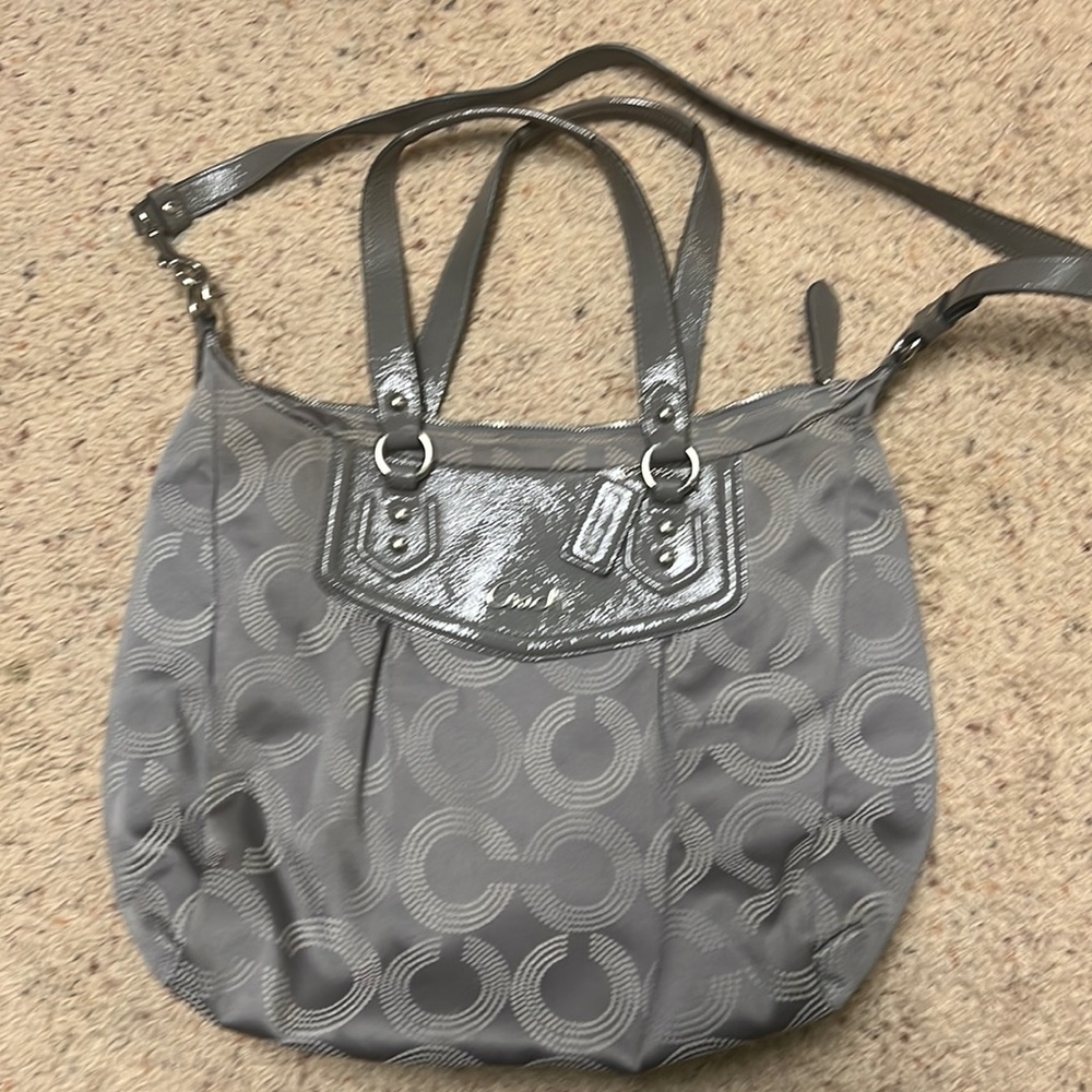 Grey Coach bag